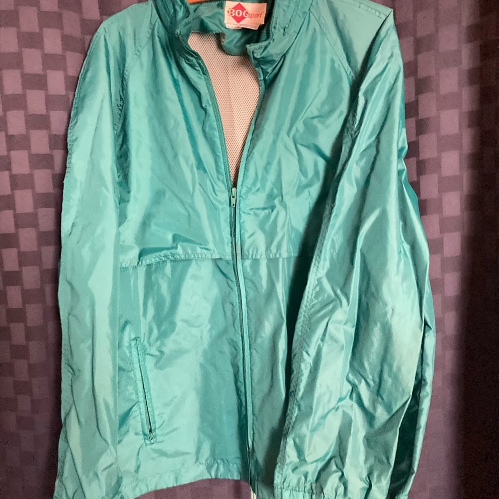 Windbreaker Jacket with Hidden Hood